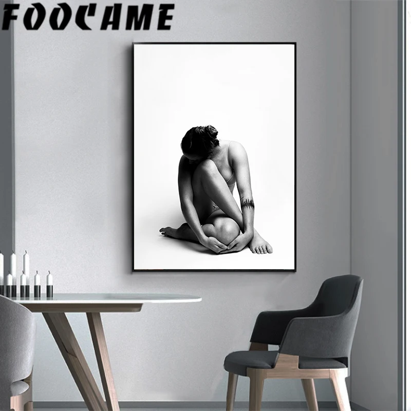 Сексуальная девушка модель скандинавский постер холст картина фотография