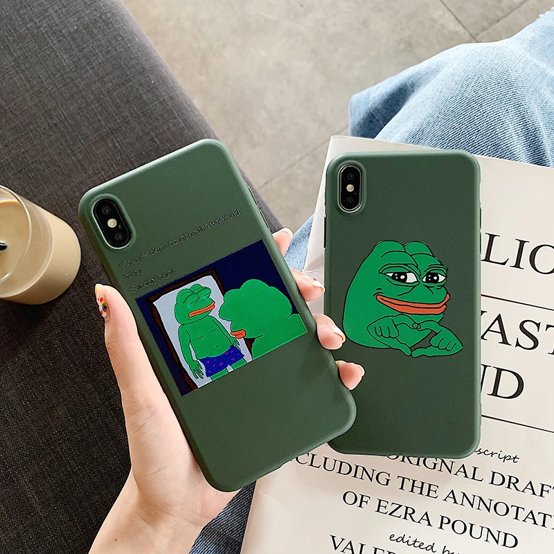 Роскошный японский бренд Sad Frog Pepe чехол для телефона iphone 11 Pro Max 6 s 7 8 Plus X XS 10 XR MAX 3D