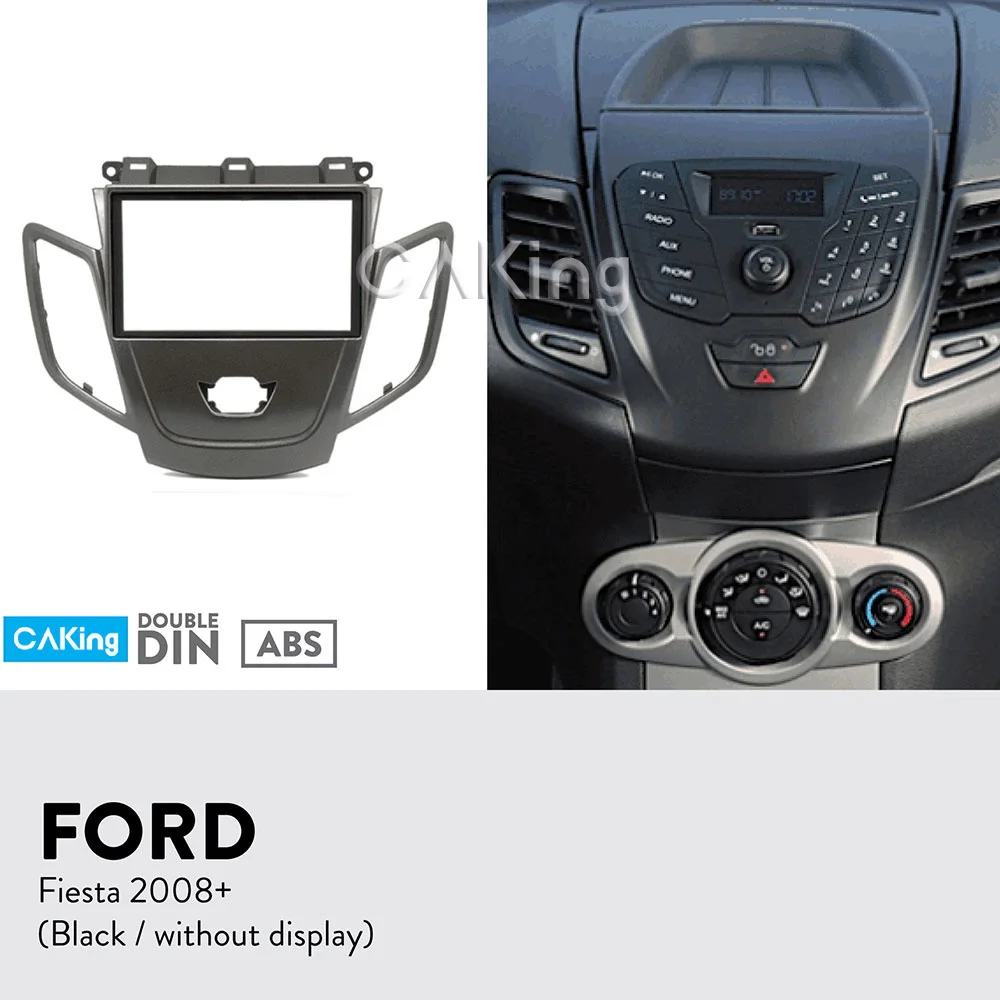2DIN Автомобильная фасция Радио панель для FORD Fiesta 2008 2017 аудио рамка набор установки