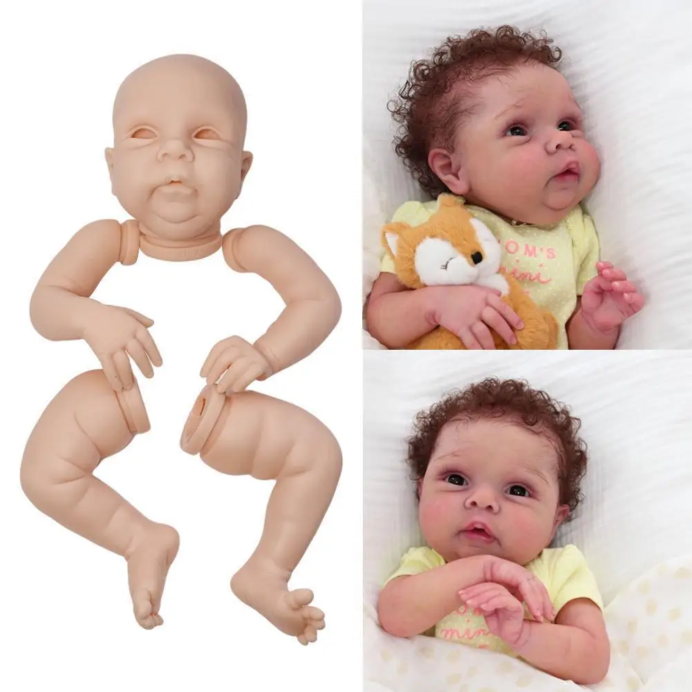 

20 inch Unpainted Reborn Doll Kit Miley Unfinished Doll parts no Body Soft doll accessories