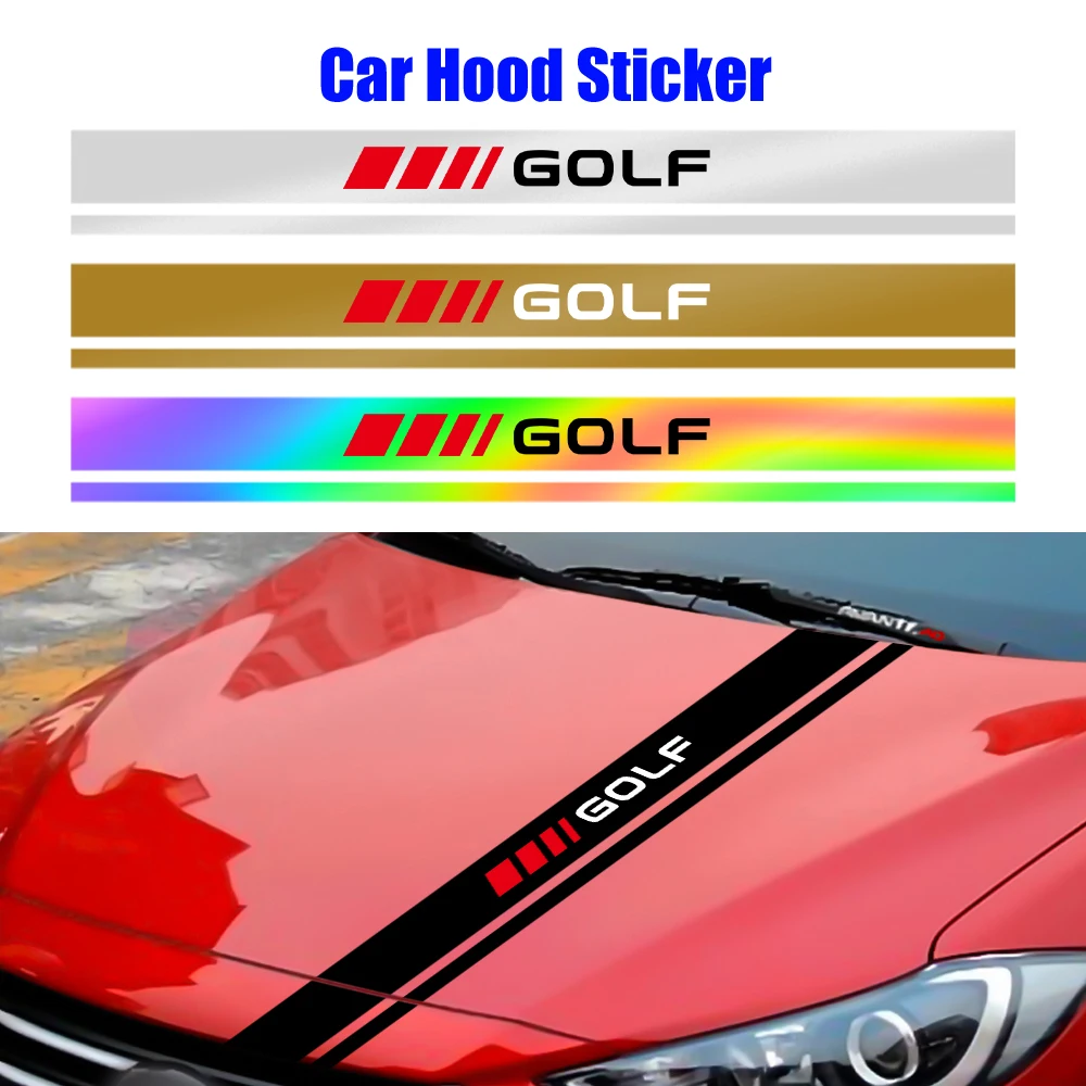 

Car Hood Bonnet Decor Sticker for Volkswagen VW Golf 4/Blue Motion MTM Polo Caddy Passat TSI Scirocco Beetle Touareg Jetta Tigua