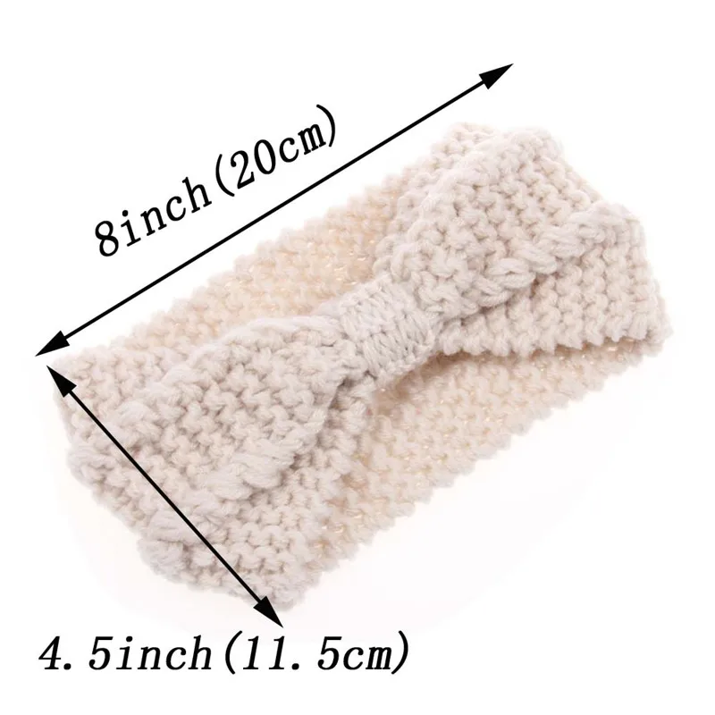 Аксессуары для волос тюрбан женщин вязаный крючком бант широкий женский