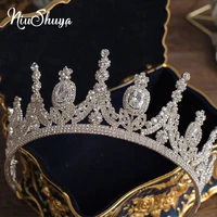 luxury tiaras crowns cz zirconia princess pageant engagement headband wedding hair accessories evening dress bridal jewelries