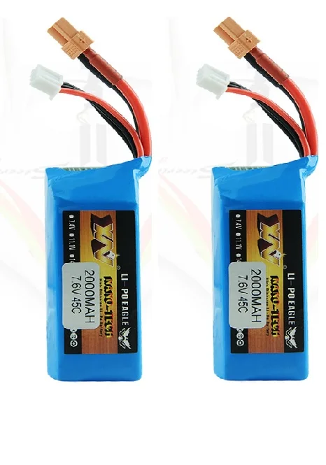 

RC Drone LiPo Battery 7.6V 2000mAh FOR RC Airplane Helicopter Quadrotor Car Batteries LiPo