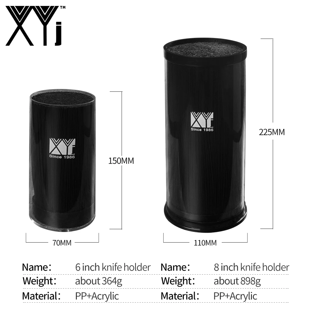 XYJ 8 6 дюймовый пластиковый нож подставка для хранения 3 'Ɗ'' 5 'ƌ''