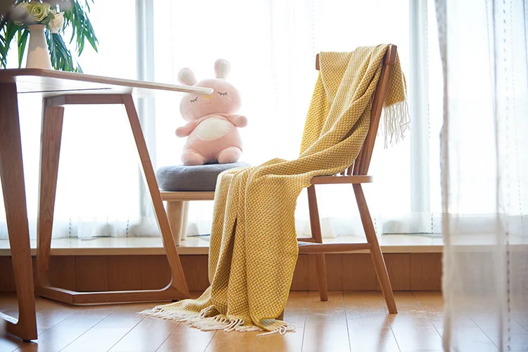 Детские вязаные одеяла скандинавский диван одеяло коляска спальный чехол для