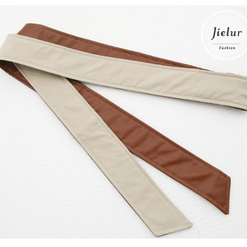 

Jielur Trench Coat Women Autumn New Single Breasted Pocket Khaki Long Coats Outwear Loose Slim With Belt S-L Trench 2020