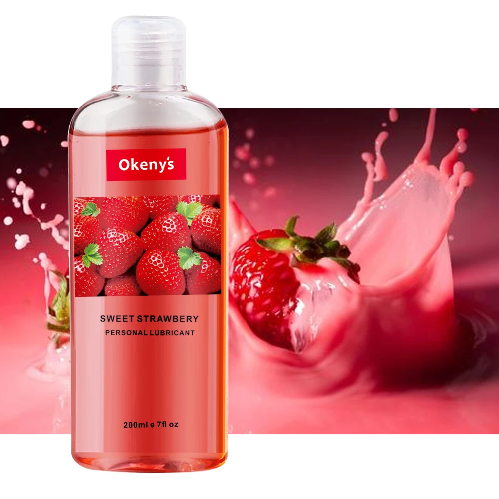200ml Strawberry Flavor Edible Lubricant for Anal Vaginal Oral Sex Silicone Lubricating Oil Body Massage Gel Sexual Toy Adult | Красота и