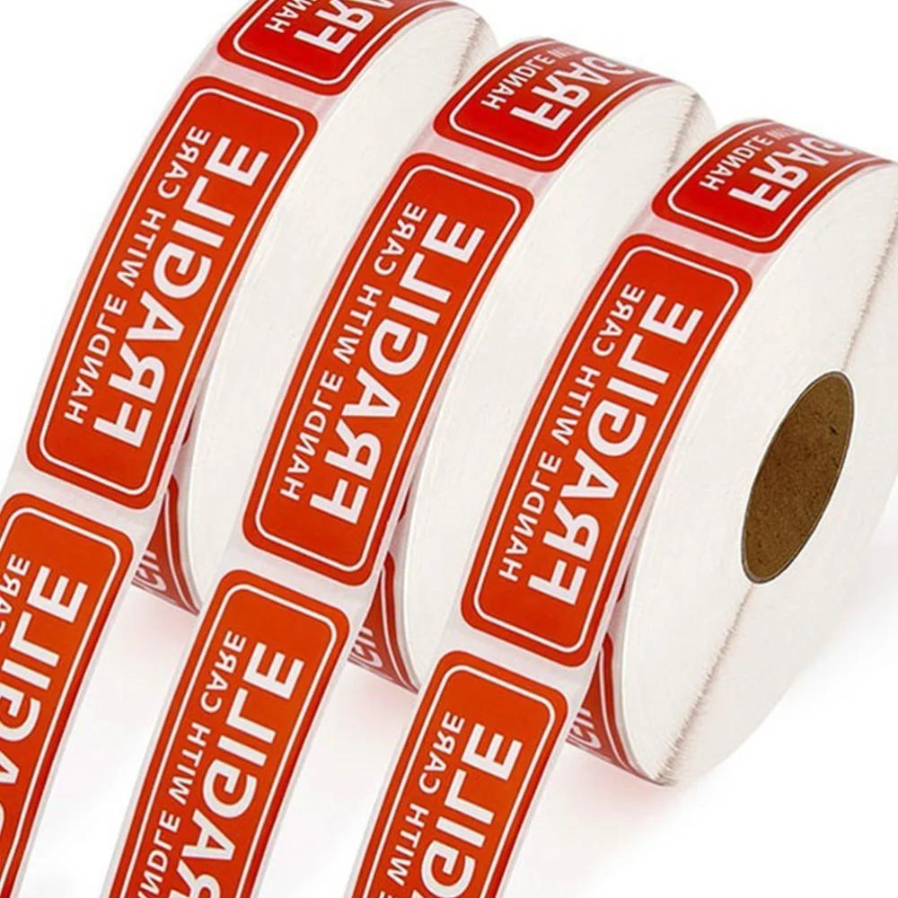 

150pcs Paper Fragile Stickers Moving Packing Shipping Warning Stickers (Red)