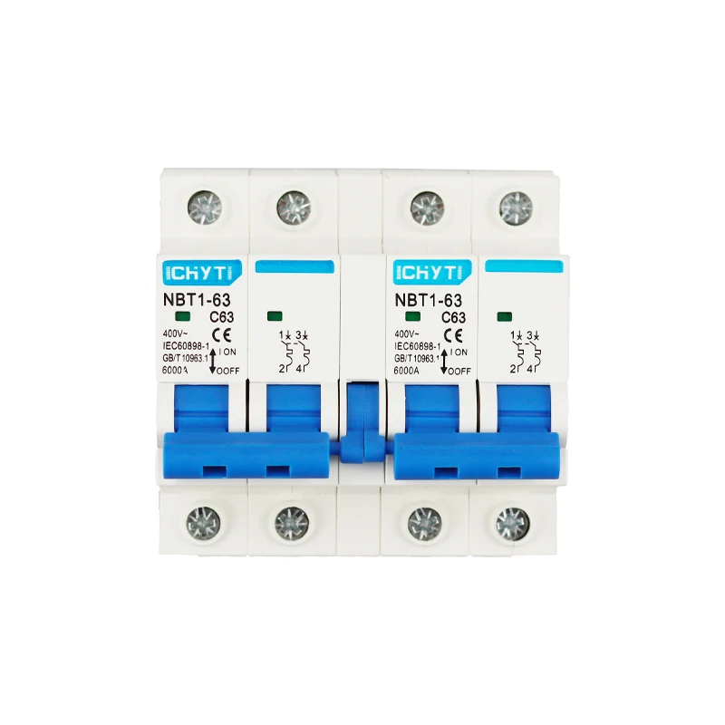 Free Shipping CHYT NBT1-63 1P+1P 2P+2P AC 230/400V 63A Dual Power Manual Transfer Switch Interlock Circuit Breaker MCB MTS | Обустройство