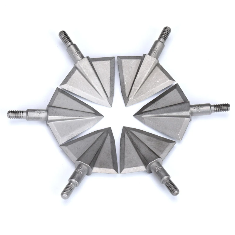 

3/6/9pcs Archery Fixed 2 Blades Arrow Broadhead 125/150Grain Arrowhead Solid Wide Head Blade Stainless Steel Arrow Tips