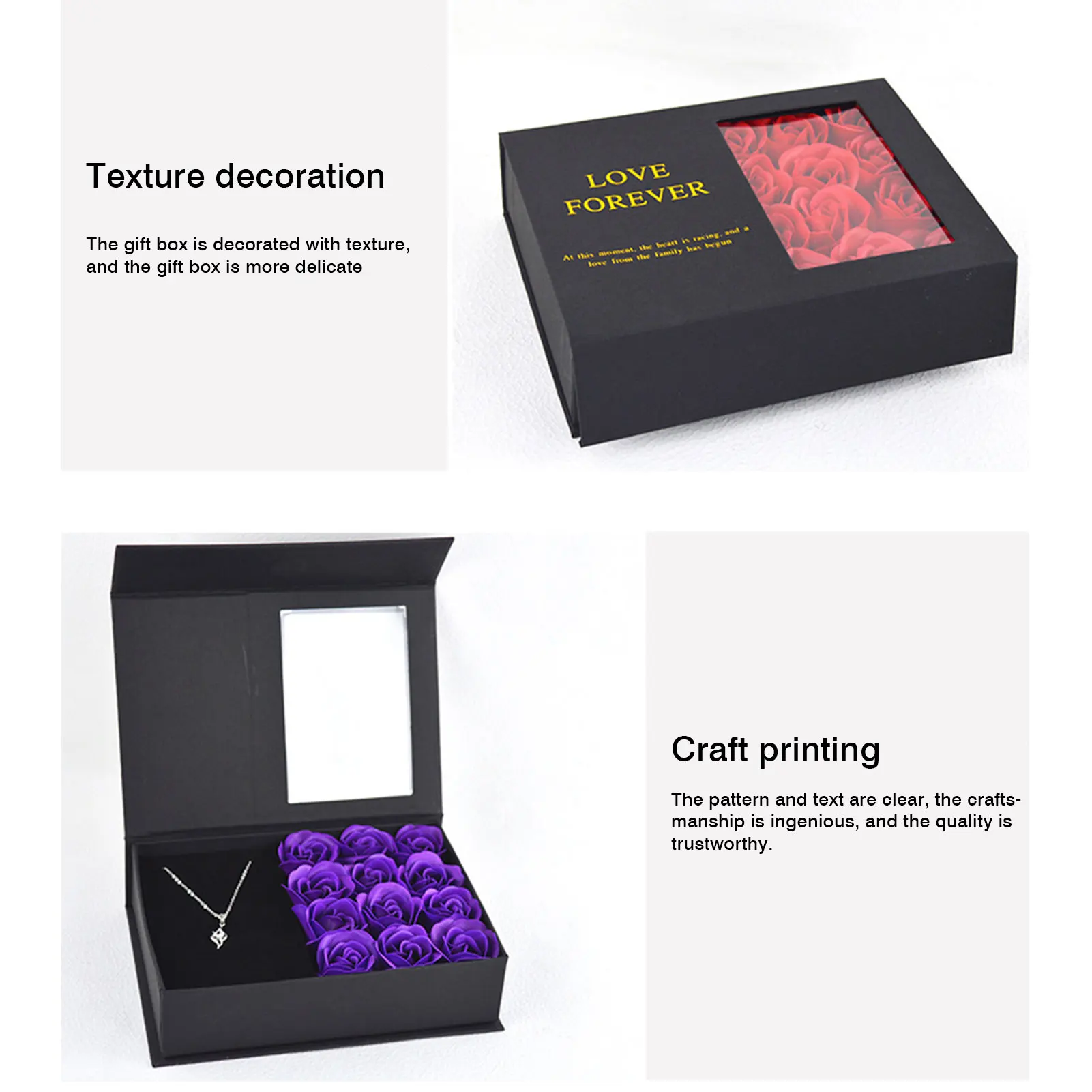 2020 неизменное мыло роза в подарочной коробке Изысканная подарочная коробка виде