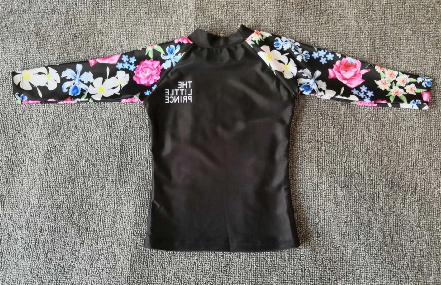 Girl Two Pieces Suit Beachwear 3-10 Year Children Long Sleeve Swimsuit 2023 Kid Cute Letter Print Swimwear Baby Bathing Suit