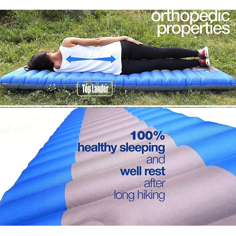 

12Cm Air Mattress Tent Camping Inflatable Mattress Air Bed Waterproof Outdoor Camping Mat Ultralight Portable Sleeping Pad