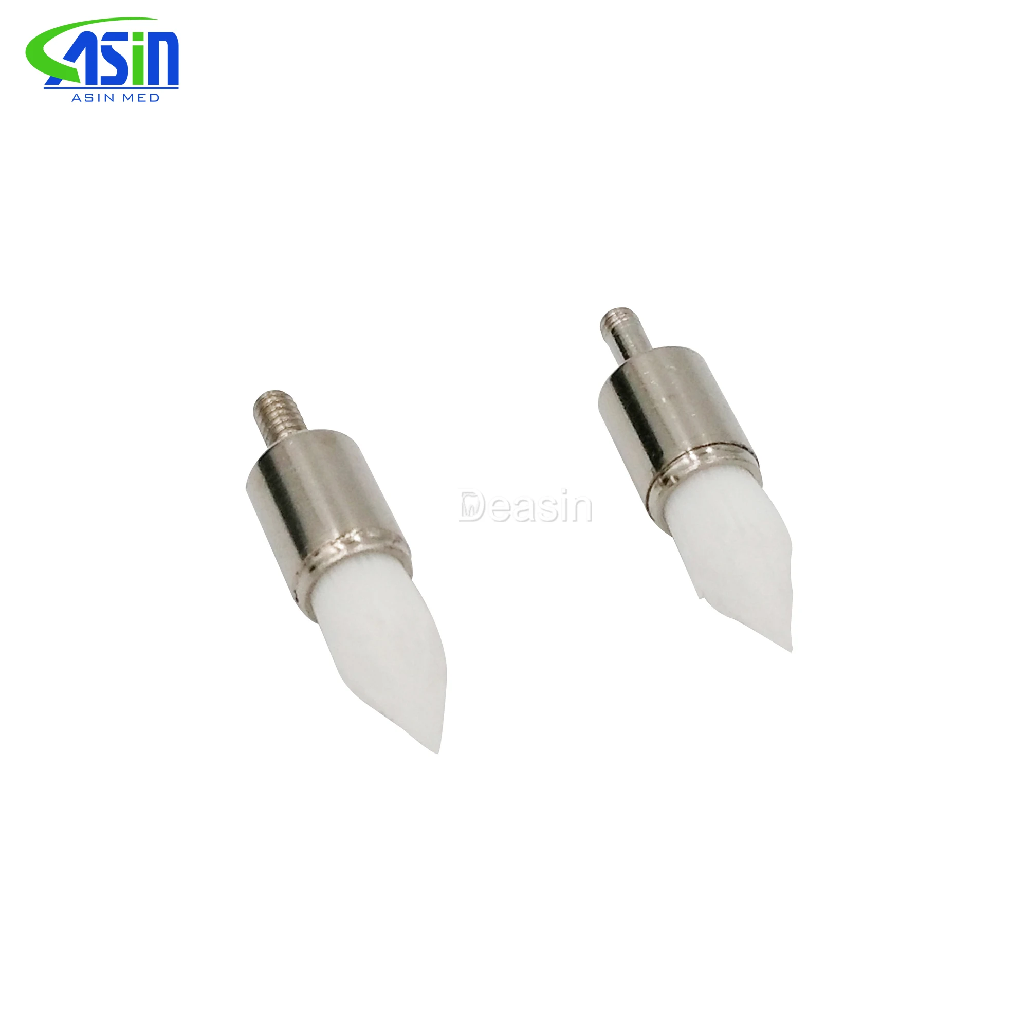 

100 Pcsx высокого качества стоматологическая винтовой Тип профилактическая щетка Белый Нейлоновый конус Тип полировальная щетка Стоматолог