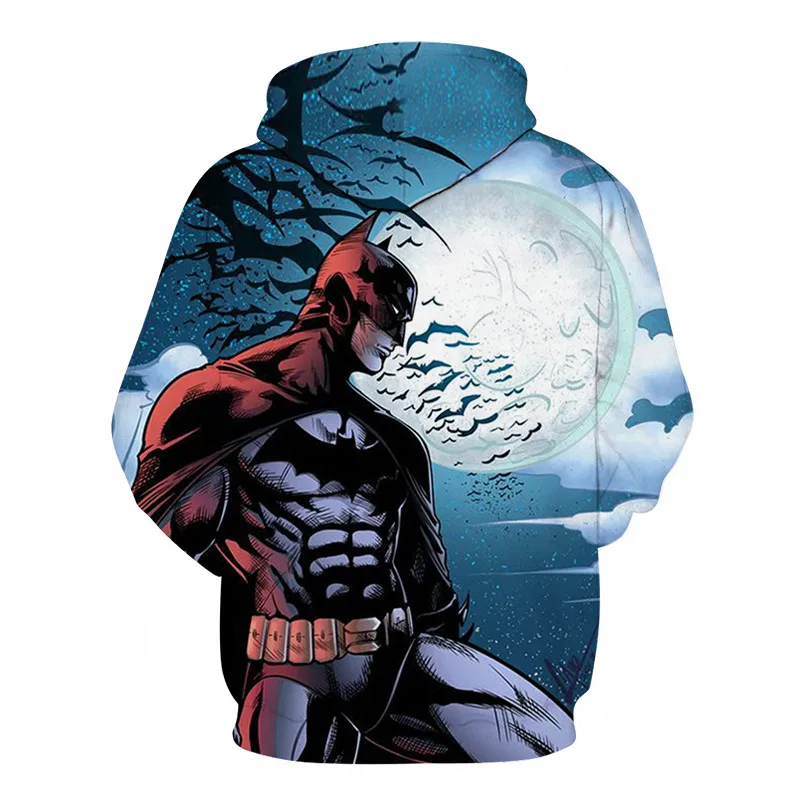 New DC superhero peripheral clothes Batman night wing same outerwear Hoodie casual. Sports 3D HoodieFor Men Holiday Daily Wear | Мужская