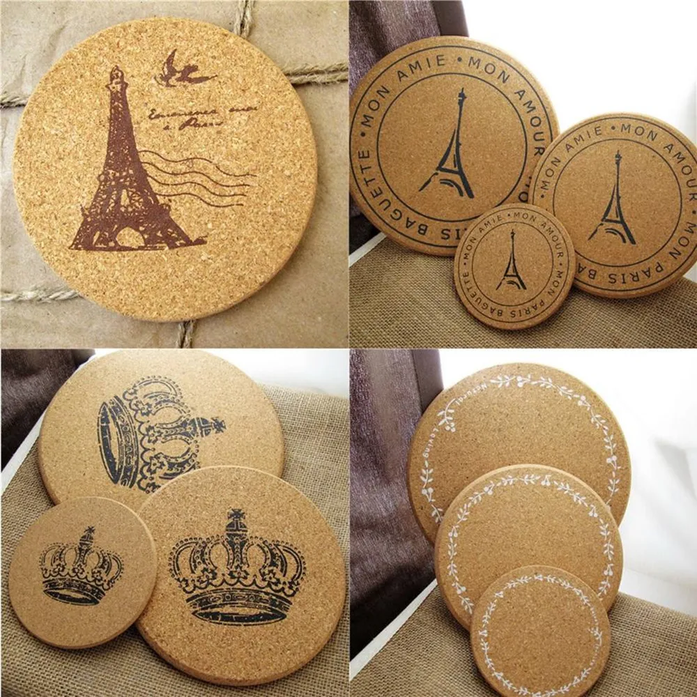 Самоклеящаяся пробковая доска для подставки под чашку подставка изоляционный