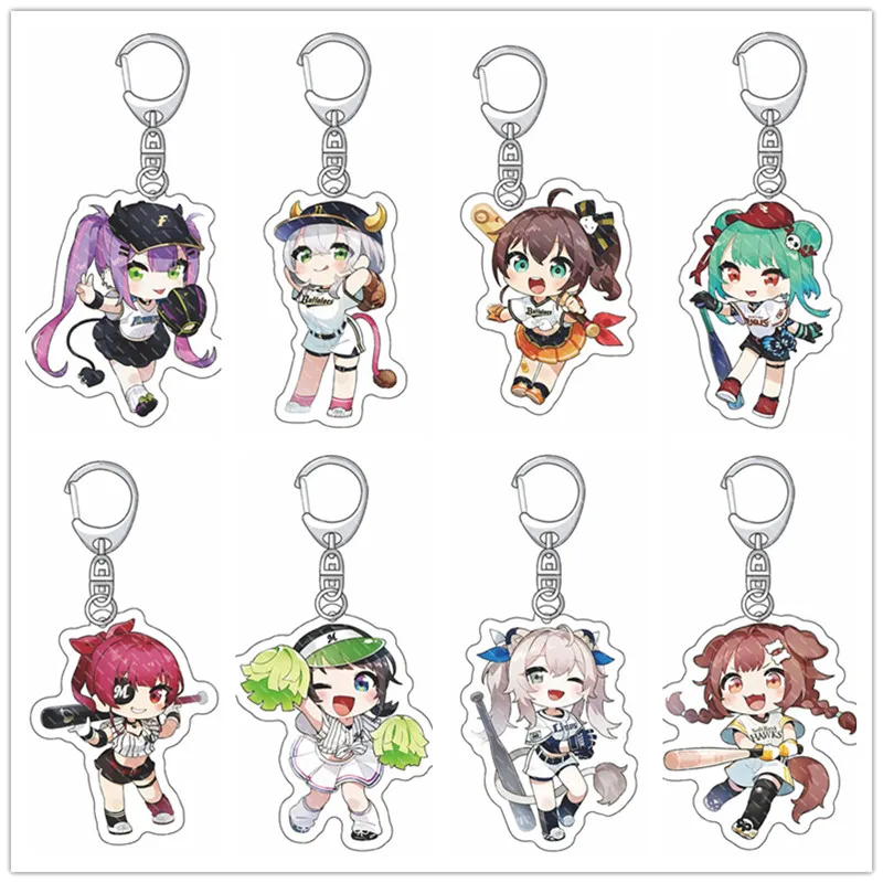 

Anime Hololive Baseball Keychain Edition Brand Often Dark Eternal God Tianyin Huigongl Acrylic Car Bag Keyring Decoration Gifts