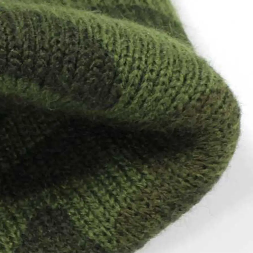 Зимние мужские вязаные камуфляжные шапки брендовые зимние теплые Новые уличные