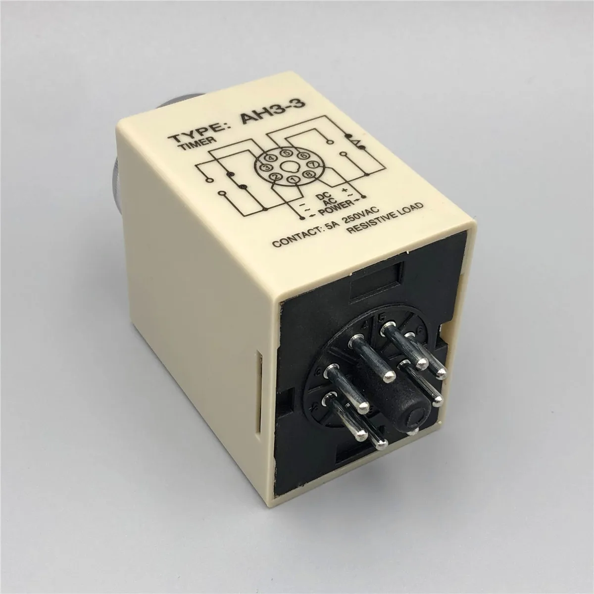 2sets Time Relay AH3-3 12VDC 10S 30S 60S 3M Power On Delay Timer 10S/30S/60S/180S Seconds Knob Control with PF083A Socket Base |