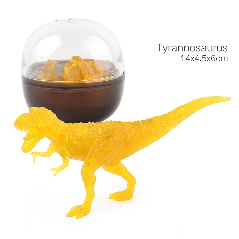 

Easter Eggshell DIY Dinosaur Jurassic Animal Assembly Toy Collectible Model Toys Candy Transparent For Children Kids Gifts
