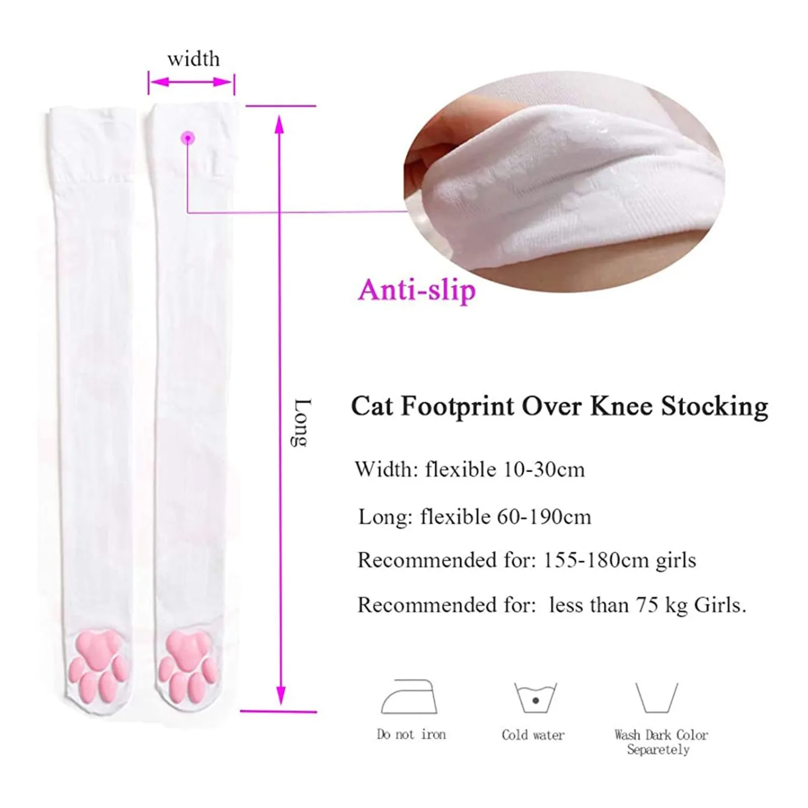 

Socks Fashion Stockings Casual Cotton Thigh High Over Knee Sexy Long Socks Girls Womens Female Cute Soft Cat Paw Cosplay