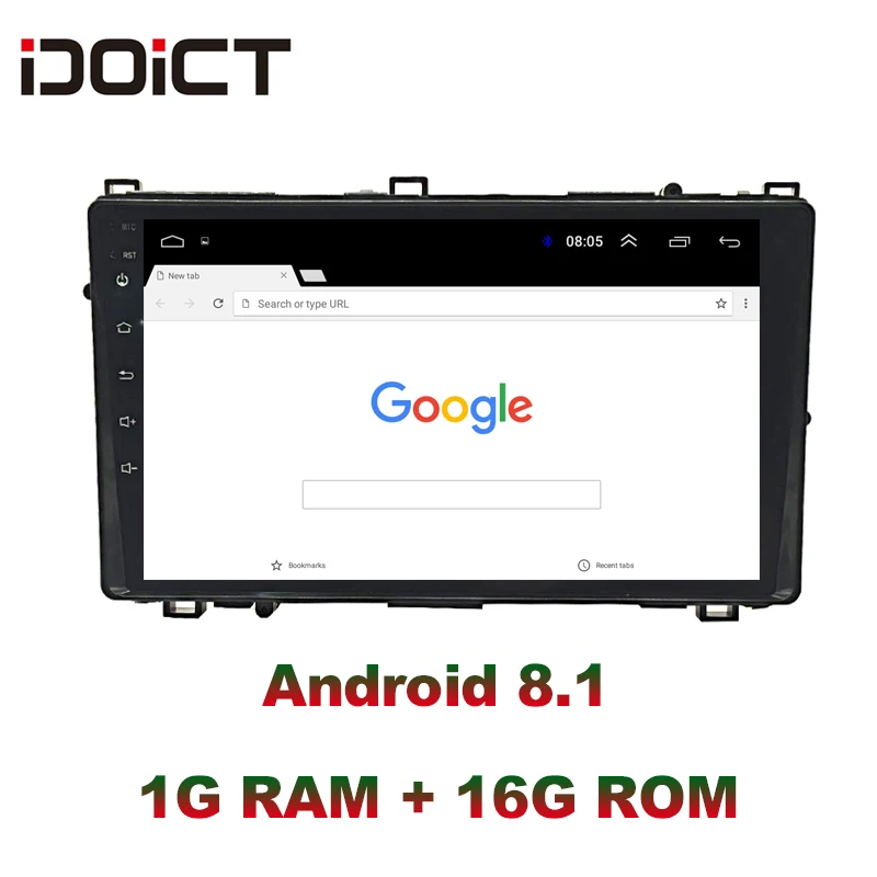 Автомобильный DVD плеер IDOICT Android 8 1 GPS навигация мультимедиа для Toyota Corolla Auris Radio 2015
