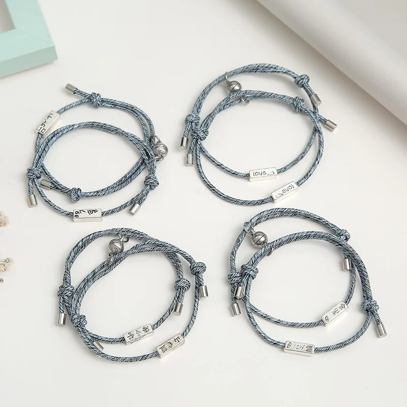 MKENDN Парные браслеты лучший друг притягивает женщин мужчин браслет красный синий