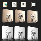 Прочные самоклеящиеся дверные настенные вешалки в скандинавском стиле, диаметр отверстия 6*6 см, кухонные аксессуары с мощной присоской, 25 шт.