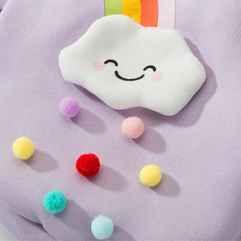 Пальто с радужным белым облаком одежда для домашних животных кошек и собак