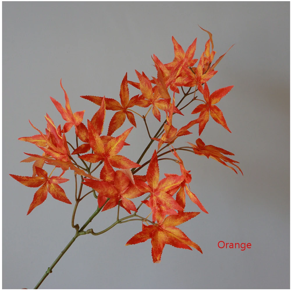 

Autumn 32 leaves 73CM long high simulation rayon green plant decoration home party Christmas garden maple leaf plant wall