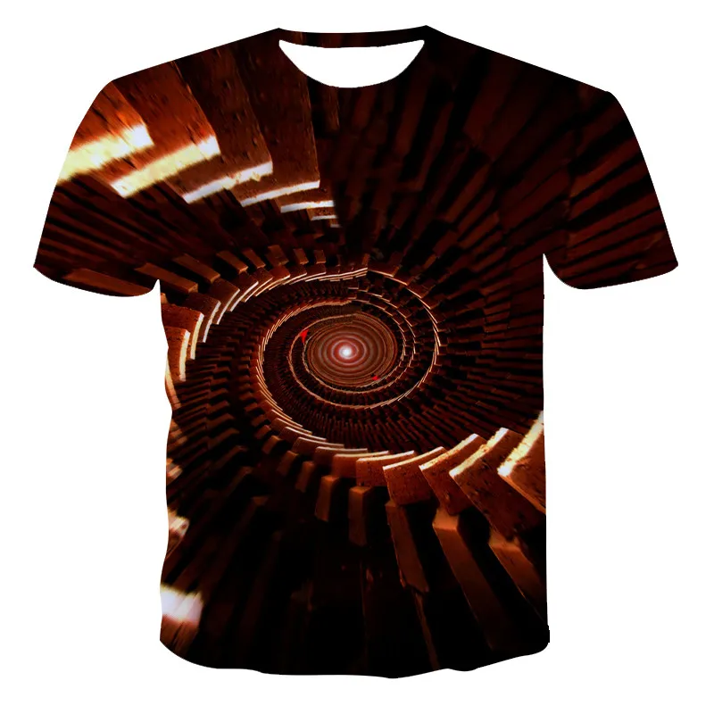 Футболка с трехмерным рисунком уличная одежда забавная футболка 3DT Мужская 3D