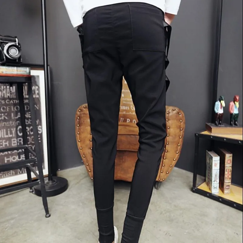 

Mens Harem Autumn Winter Loose Fit Pencil Track Pants High Street Casual Hip Hop Rock Trousers Male Black Sweatpants 27-34