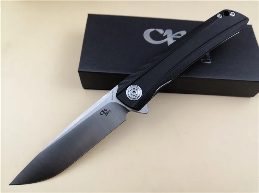 Black Бренд CH 3002-G10 складной нож D2 лезвие G10 ручка карманный EDC шариковый подшипник Утилита открытый кемпинг тактический нож ручной инструмент - Цвет: Black
