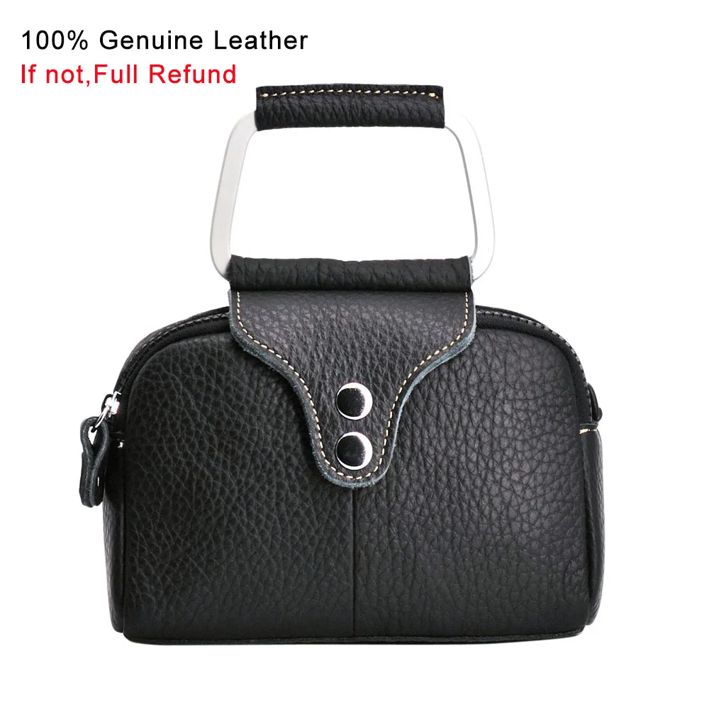 Сумка из настоящей кожи сумка через плечо мини металлическая ручка девушка сумки