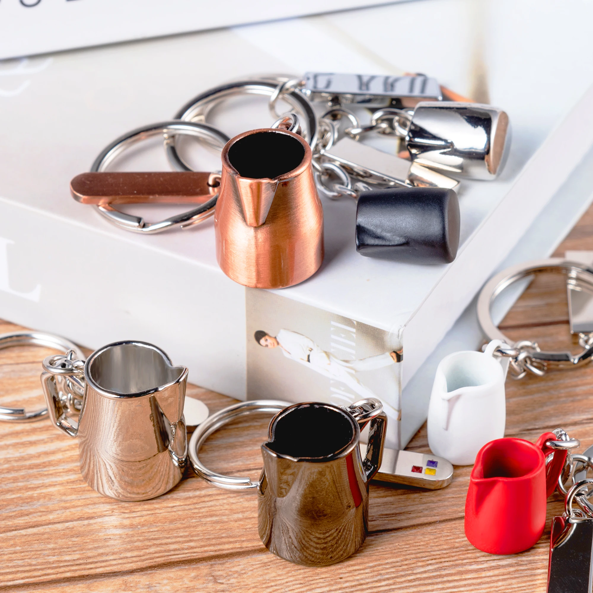 Бариста брелок для кофе Кофеварка ручка молочный кувшин чайник портативный