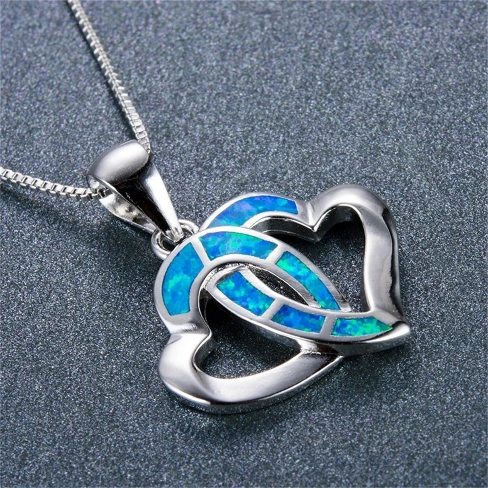 

New Style Hot Sell Fashion Double Love Pendant Romantic Double Peach Heart Pendant Necklaces Women Wedding Party Jewelry Gifts