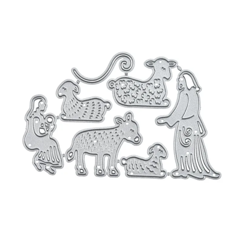 

Eastshape Prayer Sheep Metal Cutting Dies Christams DIY Etched Dies Craft Paper Card Making Scrapbooking Embossing New