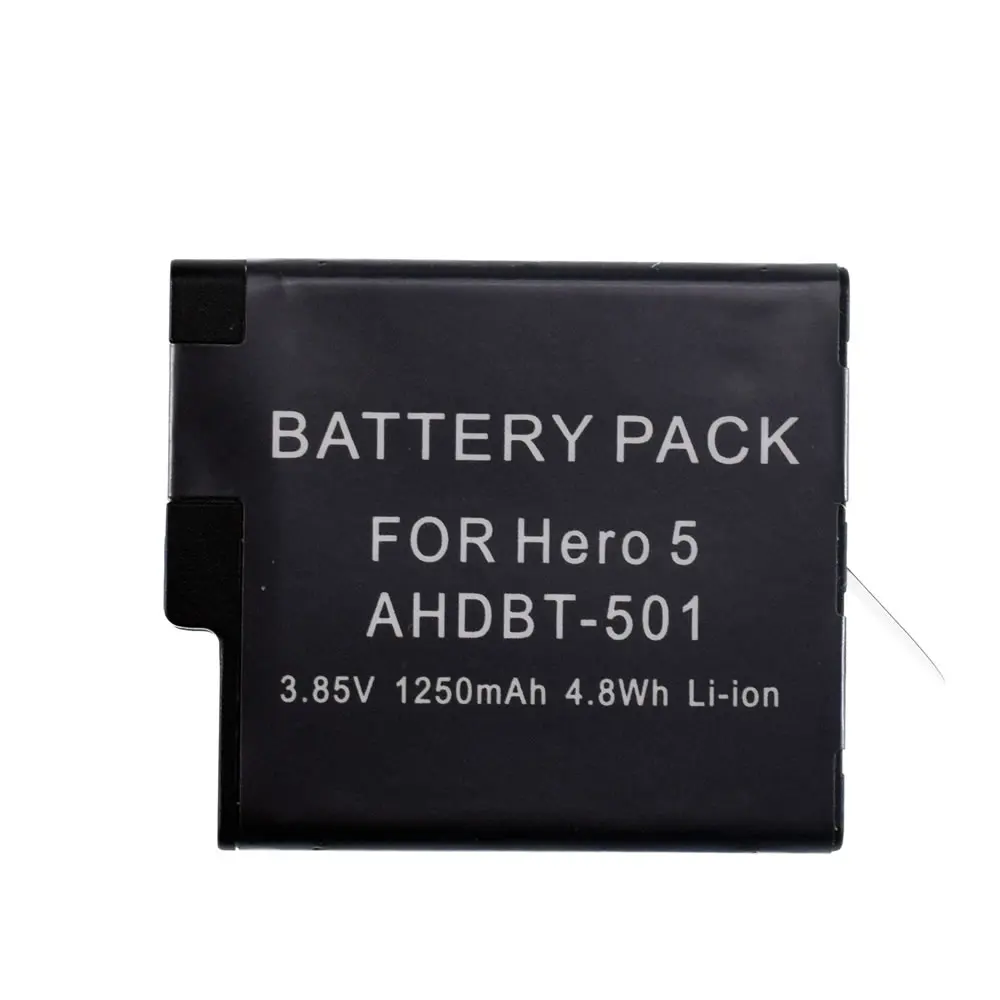 AHDBT 501 литий ионный аккумулятор 1250 мА/ч Батарея пакет для экшн Камеры GoPro Hero 5 6 7 HD