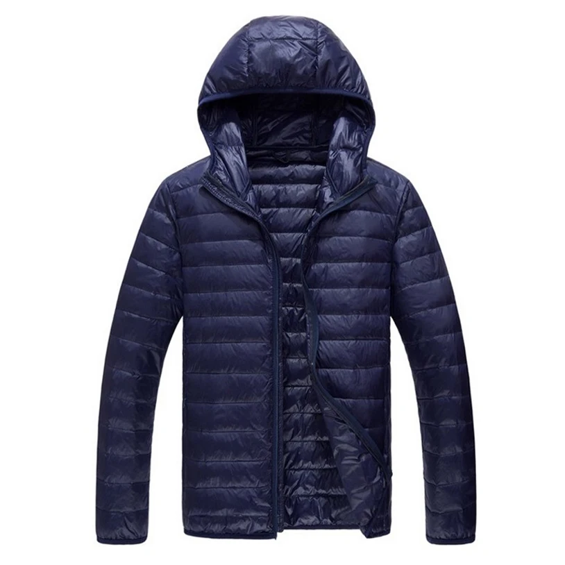 New Fashion Warm Men and Women Hooded Down Jacket Leisure Slim Zipper Jacket Winter Large Size Jacket