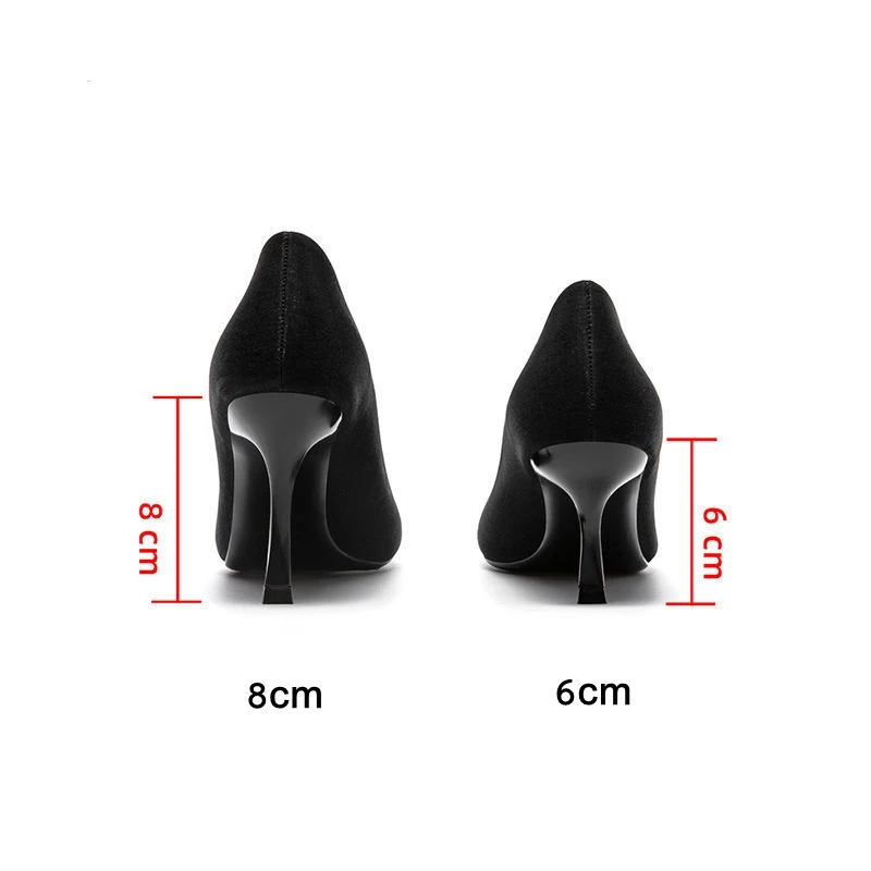 

Women's High-heeled Stilettos Rhinestone Sexy Shoes with Korean Version of The Net Red Fashion High Heels Pointed Shallow Mouth