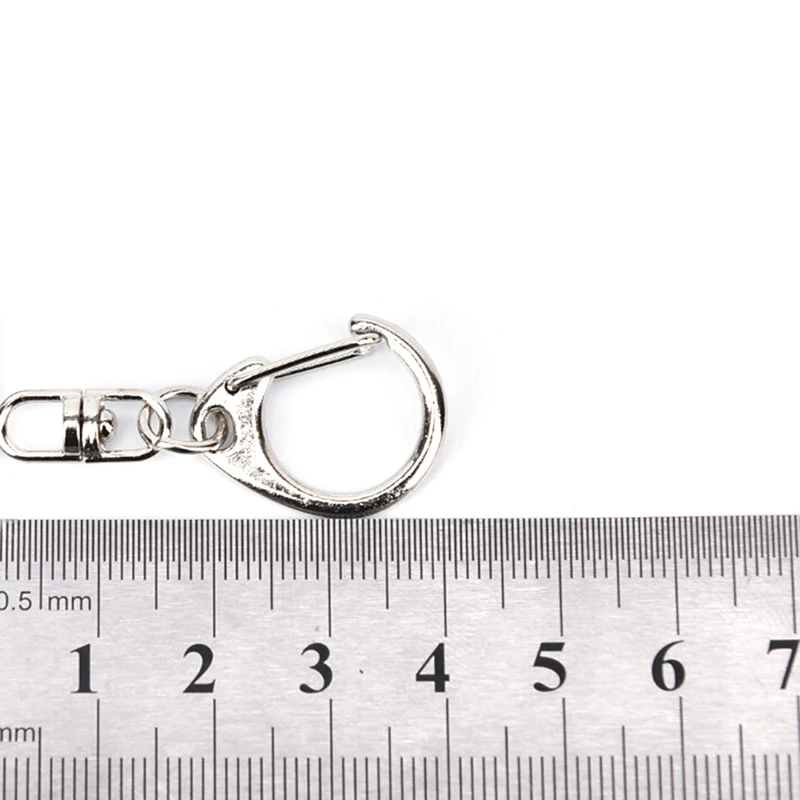 10 шт./лот классическая цепочка для ключей из серебристого металла с