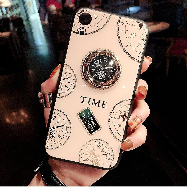 For Huawei P20 30 Pro Lite Mobile Shell Net Red Tide Mate 20 Glass 7 Rhinestone Ring Bracket Female Car |