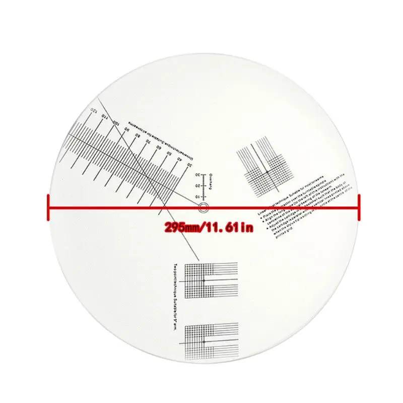 Анти скользящая LP виниловая запись пикапа Калибровочная пластина измеритель