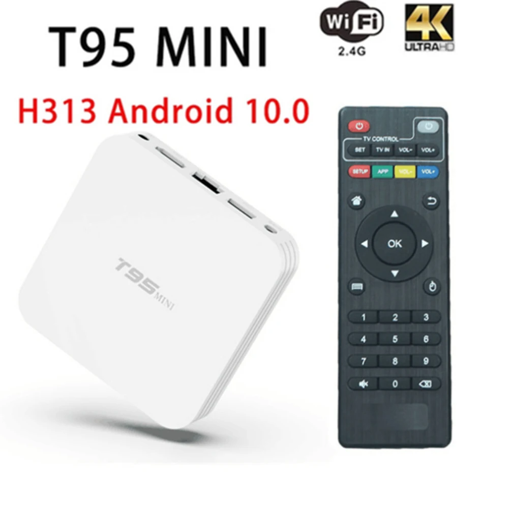 

ТВ-приставка T95 Mini на Android 10, 2021 ГГц, Wi-Fi, 2,4 ГГц, 3D Voice16g, 32 ГБ, 64 ГБ, 4k, четырехъядерный процессор, ТВ-приставка, медиаплеер, новинка 128