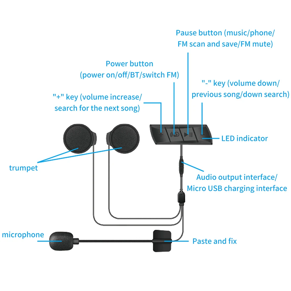 VR робот мотоциклетный шлем Bluetooth гарнитура FM радио мото водонепроницаемый