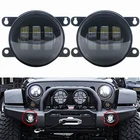 2 шт. светодиодный круглые противотуманные фары 6000K Белый DRL внедорожные противотуманные светодиодные светильники для Jeep Wrangler JK TJ для Ford FOCUS 2 3 Suzuki Outlander