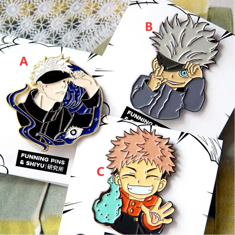 

Металлический значок в стиле аниме, брошь с булавкой ююттусу, кайсен, годжоу, Сатору, итадору