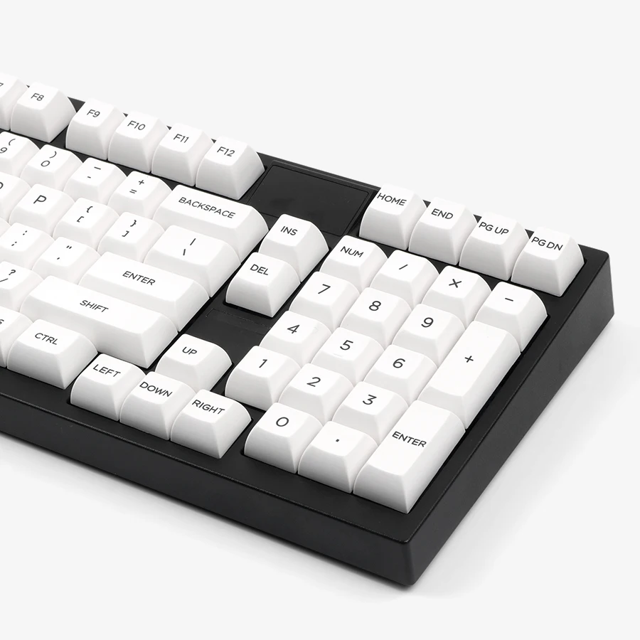 

Настройка клавиш Kat Alpha, новый профиль, чистый белый термосублимационный колпачок клавиш, пустая механическая клавиатура 40S 68 87 104