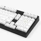 Настройка клавиш Kat Alpha, новый профиль, чистый белый термосублимационный колпачок для клавиш 40S 68 87 104, механическая клавиатура